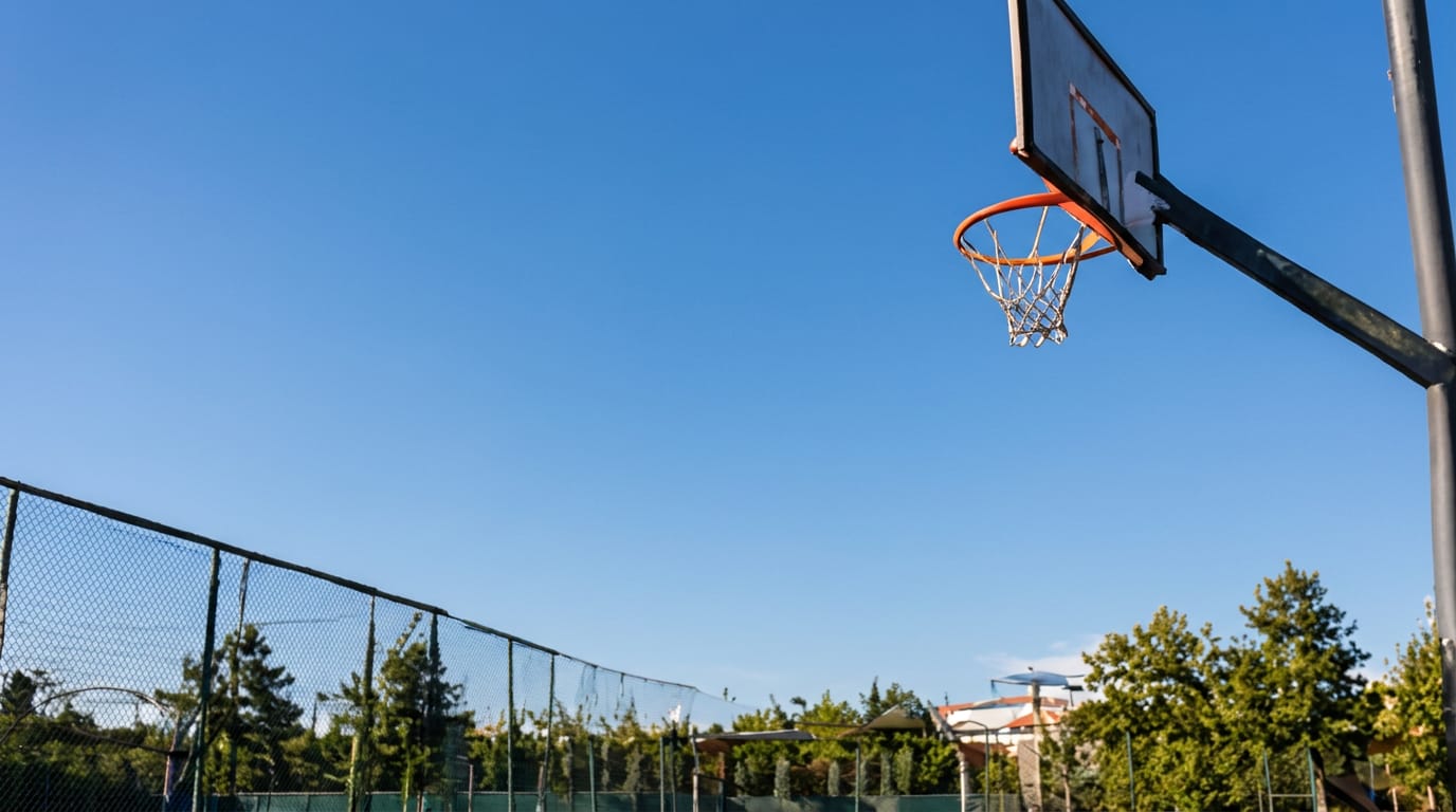 Panier de basket en extérieur